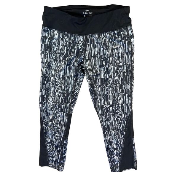 Nike Dri FIT Capri Leggings Small Athletic Abstract Print Yoga Workout Pants - Picture 5 of 14